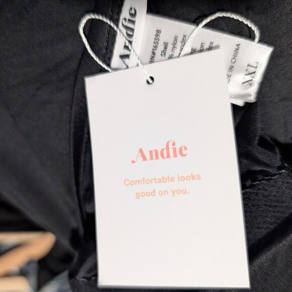 NWT Andie Swim | The Tulum One Piece in Flat Black (XXL) - Picture 6 of 16